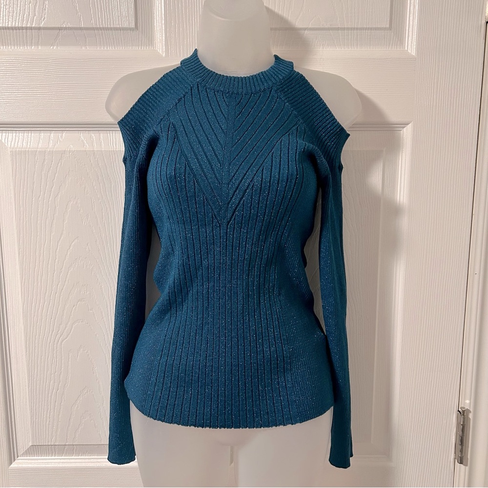 INC cold shoulder long sleeve blouse
